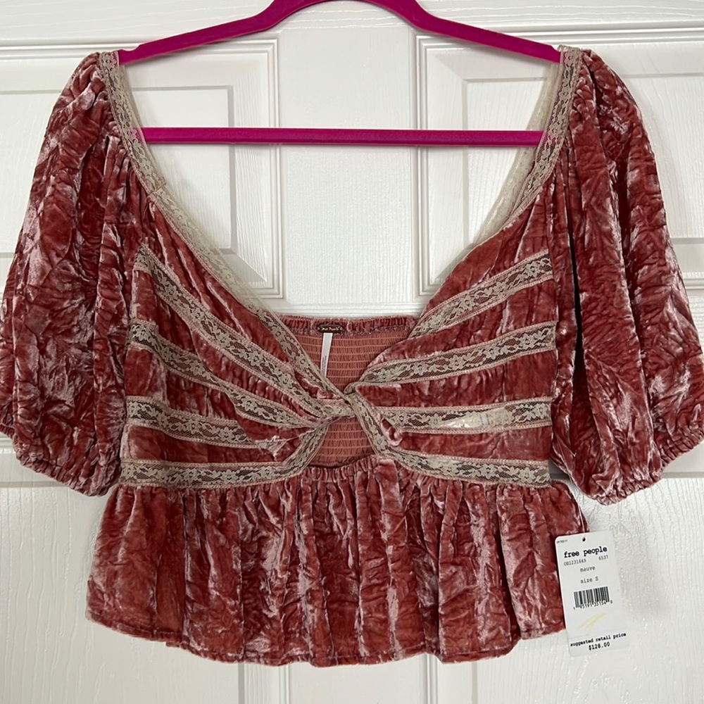 Free people velvet crop Size Small